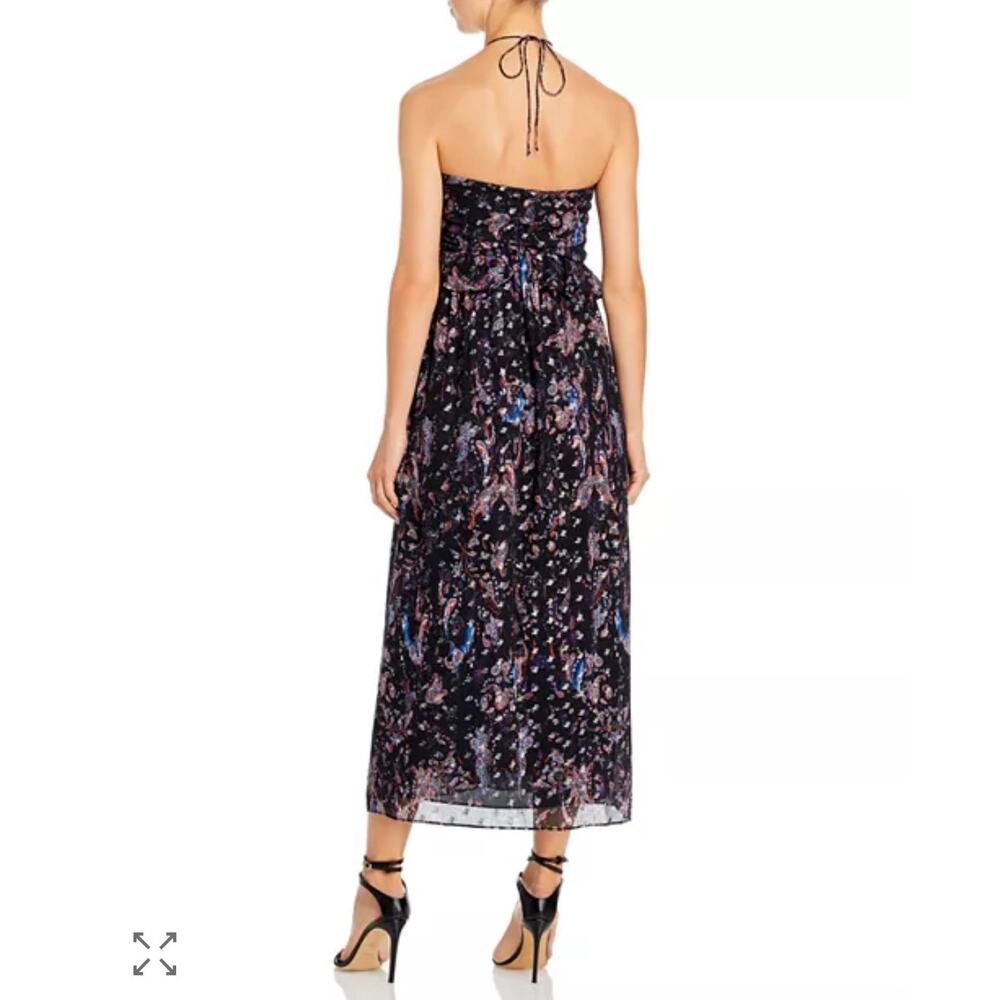 NWT - IRO Somov Paisley Lurex Jacquard Halter Midi Dress- size 36 - Picture 10 of 12